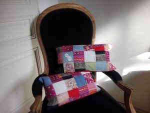 coussins patchwork rectangulaires personnalisés