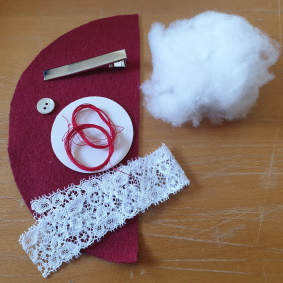 matériaux pour bonnet de lutin