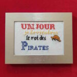 Citation One Piece Un jour je deviendrai le roi des pirates Point de croix