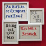 Citation Monty Python Holy grail NI ! An African or European swallow? Bring out your dead ! Tis but a scratch! Point de croix