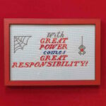 Citation point de croix Spiderman With great power comes great responsibility